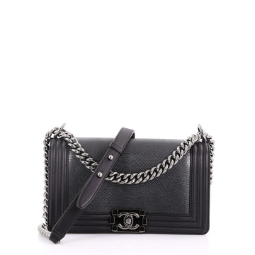 Chanel Boy Flap Bag Lizard Old Medium 374051