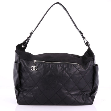 Chanel Biarritz Hobo Quilted Coated Canvas XL 374115
