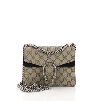 Gucci Dionysus Handbag GG Coated Canvas Mini Brown 374171