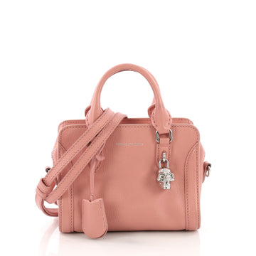 Alexander McQueen Padlock Zip Around Tote Leather Mini Pink 374212