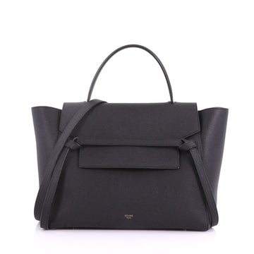 Celine Belt Bag Textured Leather Mini Black 3745245