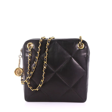 Chanel Vintage Zip Around Shoulder Bag Quilted Lambskin Small 374547