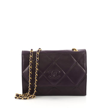 Chanel Vintage Diamond CC Flap Bag Quilted Lambskin Small 374549