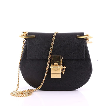 Chloe Drew Crossbody Bag Leather Mini Black 3745619