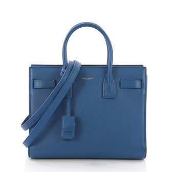 Saint Laurent Sac de Jour Handbag Leather Baby Blue 3746921