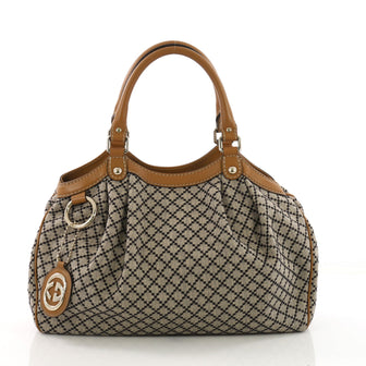 Gucci Sukey Tote Diamante Canvas Medium - Designer Handbag Brown 3746935