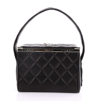 Chanel Vintage Metal Box Bag Quilted Lambskin Mini 374793