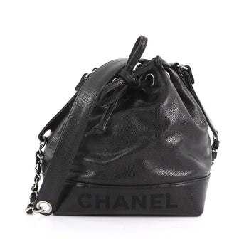 Chanel Vintage CC Drawstring Bucket Bag Caviar Small 3748019