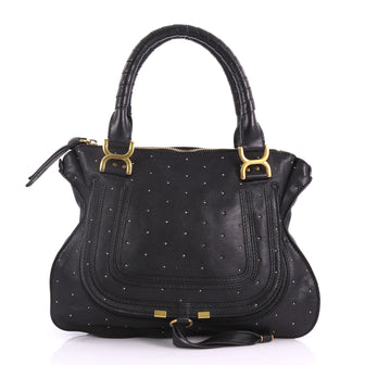 Chloe Marcie Shoulder Bag Studded Leather Medium 3748027