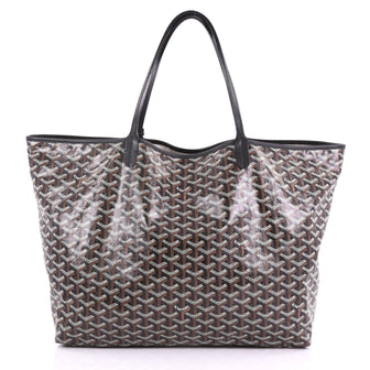 Goyard St. Louis Tote Coated Canvas GM - Designer Handbag Black 374809