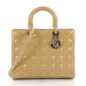 Christian Dior Lady Dior Handbag Cannage Quilt Patent 374823