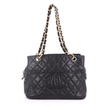 Chanel Petite Timeless Tote Quilted Caviar Black 374824