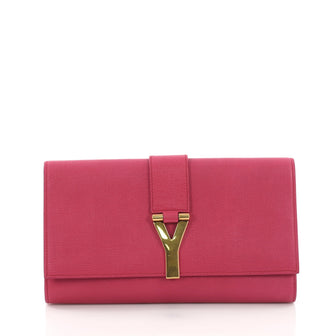 Saint Laurent Chyc Clutch Leather - Designer Handbag  3748311
