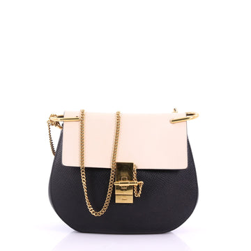 Chloe Drew Crossbody Bag Leather Mini Black 374834
