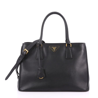 Double Zip Lux Tote Saffiano Leather Medium
