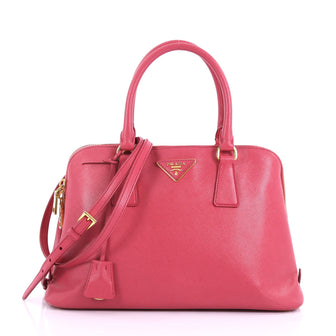 Prada Promenade Handbag Saffiano Leather Medium Pink 374854