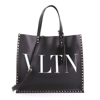Valentino VLTN Convertible Rockstud Tote Printed Leather 375311