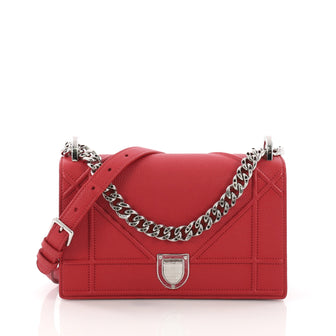 Christian Dior Diorama Flap Bag Grained Calfskin Small 375371