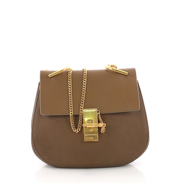  Chloe Drew Crossbody Bag Leather Small Brown 375373