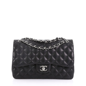 Chanel Classic Double Flap Bag Quilted Lambskin Jumbo 375411