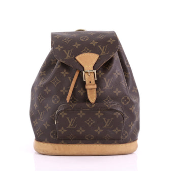 Louis Vuitton Montsouris Backpack Monogram Canvas MM Brown 375481