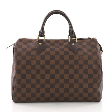 Louis Vuitton Speedy Handbag Damier 30 - Designer Handbag Brown 375551