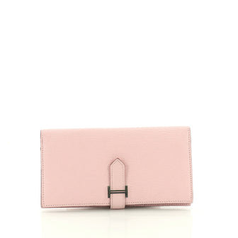 Hermes Bearn Wallet Chevre Mysore Long Pink 375581