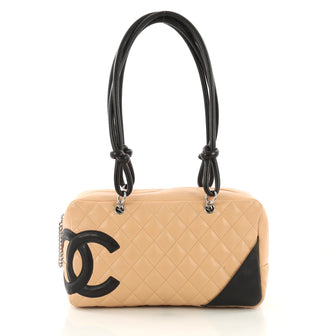 Chanel Cambon Bowler Bag Quilted Leather Medium 375622
