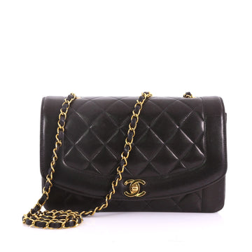 Chanel Vintage Diana Flap Bag Quilted Lambskin Medium 375641