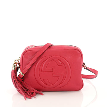 Gucci Soho Disco Crossbody Bag Leather Small Pink 3757325