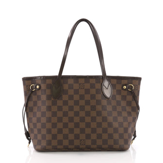 Louis Vuitton Neverfull Tote Damier PM - Designer Handbag Brown 3757345