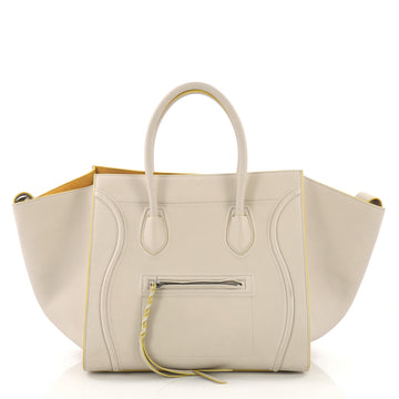 Celine Phantom Handbag Grainy Leather Large Gray 375761