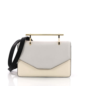 M2Malletier Indre Shoulder Bag Leather Small White 375842