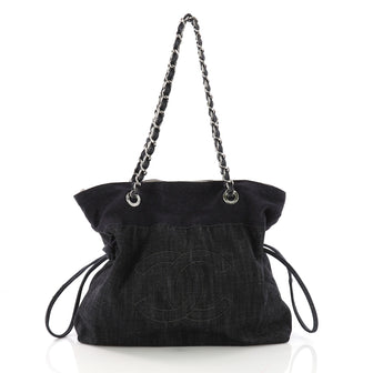 Chanel Bon Bon Tote Denim Medium Blue 376105