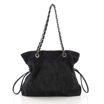 Chanel Bon Bon Tote Denim Medium Blue 376105
