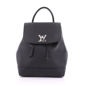 Louis Vuitton Lockme Backpack Leather - Designer Handbag Black 376461