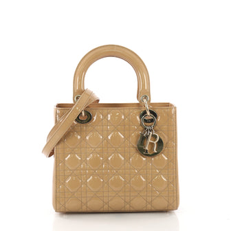 Christian Dior Lady Dior Handbag Cannage Quilt Patent 376626
