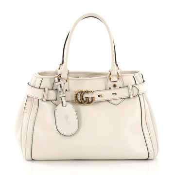 Gucci GG Running Tote Leather Medium White 376751