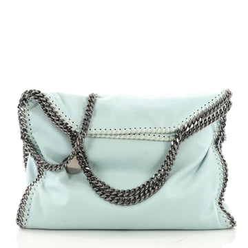 Stella McCartney Falabella Fold Over Bag Shaggy Deer Blue 376781
