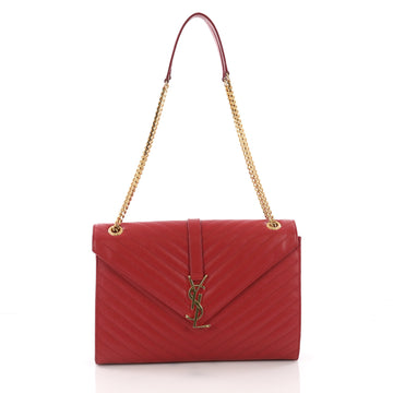 Saint Laurent Classic Monogram Envelope Satchel Matelasse 376786
