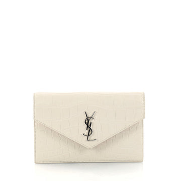 Saint Laurent Classic Monogram Wallet on Chain Crocodile 376821