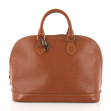 Louis Vuitton Vintage Alma Handbag Epi Leather PM Brown 3769013