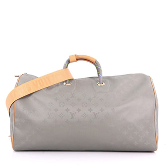 Louis Vuitton Model: Keepall Bandouliere Bag Limited Edition Titanium Monogram Canvas 50 Gray 37690/2