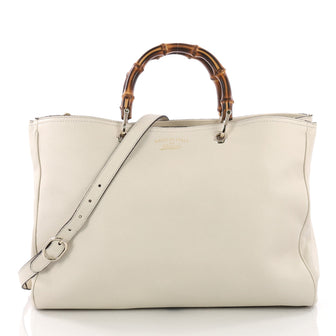 Gucci Bamboo Shopper Tote Leather Large Neutral 3769040