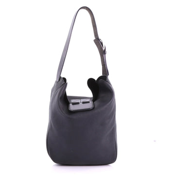 Hermes Virevolte Handbag Swift with Clemence 24 Black 376905