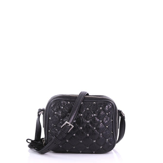 Valentino Rockstud Spike Camera Bag Quilted Leather Mini 376911