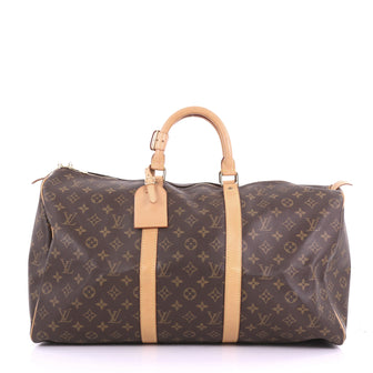 Louis Vuitton Keepall Bag Monogram Canvas 50 Brown 376941