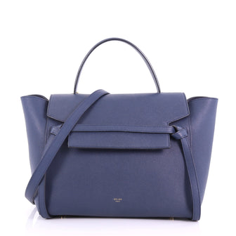 Celine Belt Bag Grainy Leather Mini Blue 376995