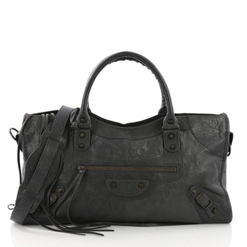 Balenciaga Part Time Classic Studs Handbag Leather Blue 377001