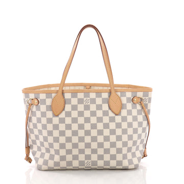 Louis Vuitton Neverfull Tote Damier PM White 377033